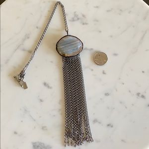 Handcrafted Blue Lace Agate and Italian Silver